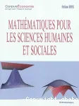 Mathématiques pour les sciences humaines et sociales vignette
